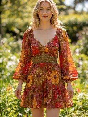 Floral Long Sleeve Dress